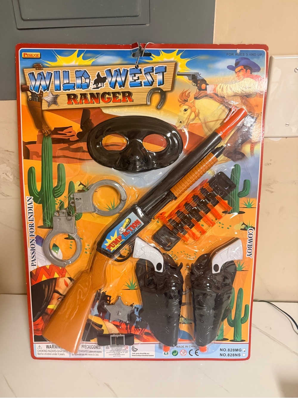 Kids Cowboy Playset – Orange & Black